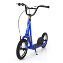 Height Adjustable Youth Scooter With 2 V Type Handbrakes For Kids Blue