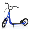Height Adjustable Youth Scooter With 2 V Type Handbrakes For Kids Blue