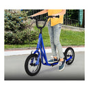 Height Adjustable Youth Scooter With 2 V Type Handbrakes For Kids Blue