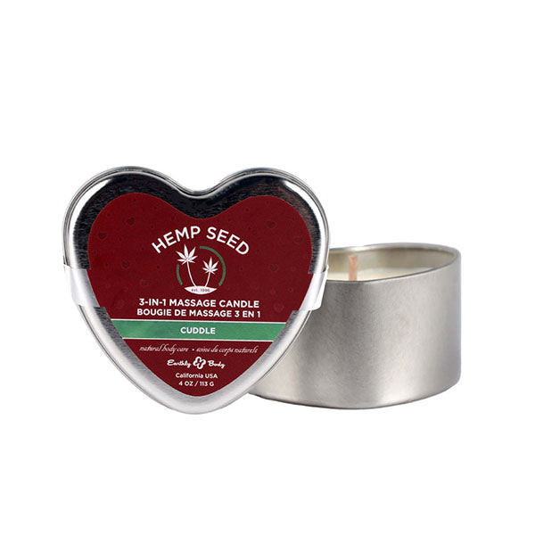 Hemp Seed 3 In 1 Massage Heart Candle