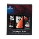 Hemp Seed Edible Massage A Trois Edible Massage Lotion 3 Bottle Set