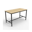 High Bar Table 1800 W x 900 D x 1050mm H Natural Oak Top Black Base