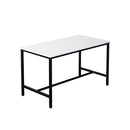 High Bar Table 1800 W x 900 D x 1050mm H Natural White Top Black Base