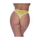 High Waist Micro Star Thong Lime