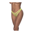 High Waist Micro Star Thong Lime