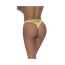 High Waist Micro Star Thong Lime