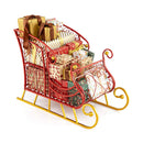 Hollowed Out Metal Christmas Santa Sleigh Basket