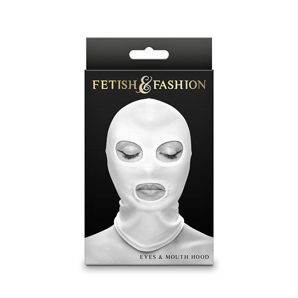 Fetish And Fashion Eyes And Mouth Hood White Hood