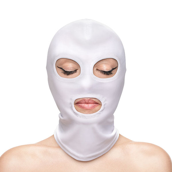 Fetish And Fashion Eyes And Mouth Hood White Hood
