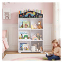 House Shaped Toy Storage Organizer Kids Dollhouse Bookshelf White