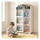 House Shaped Toy Storage Organizer Kids Dollhouse Bookshelf White