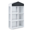 House Shaped Toy Storage Organizer Kids Dollhouse Bookshelf White
