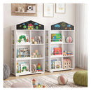 House Shaped Toy Storage Organizer Kids Dollhouse Bookshelf White