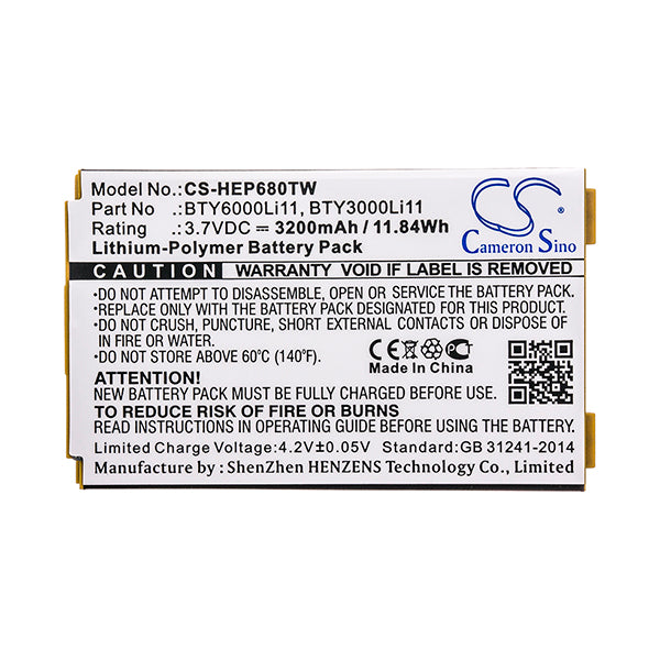 Cameron Sino Cs Hep680Tw 3200Mah Replacement Battery For Huawei
