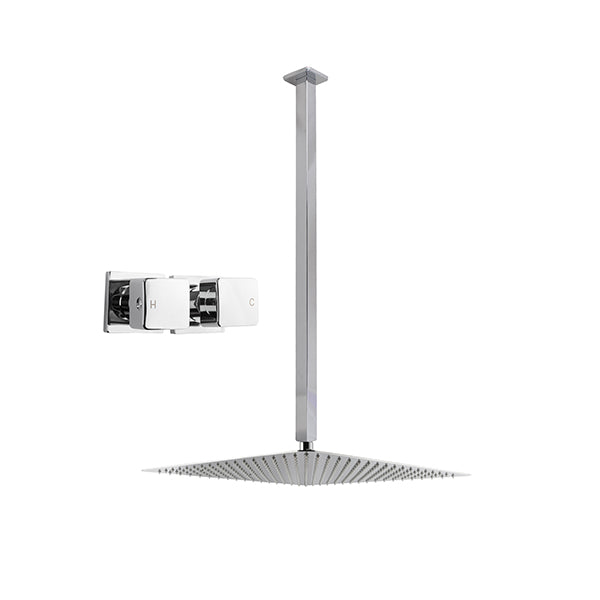 400Mm Rain Shower Head Square Chrome 600Mm Ceiling Shower Arm