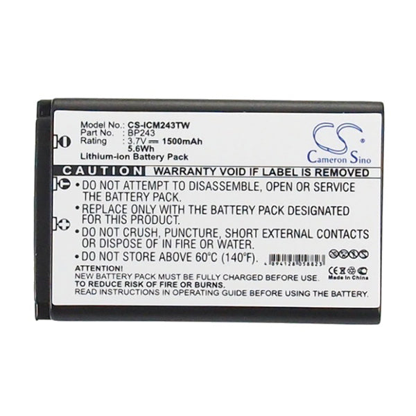 Cameron Sino Cs Icm243Tw 1500Mah Replacement Battery For Icom