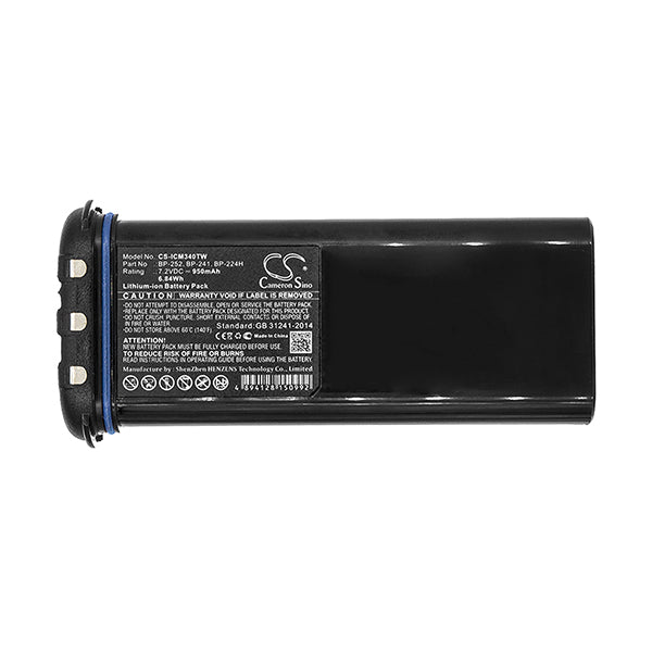 Cameron Sino Cs Icm340Tw 950Mah Replacement Battery For Icom