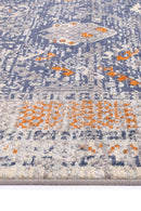 Cedar Drift Blue Cream Contemporary Rug