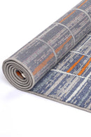 Celeste Drift Blue Orange Contemporary Rug
