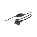 Inline Switch Power Lead Black