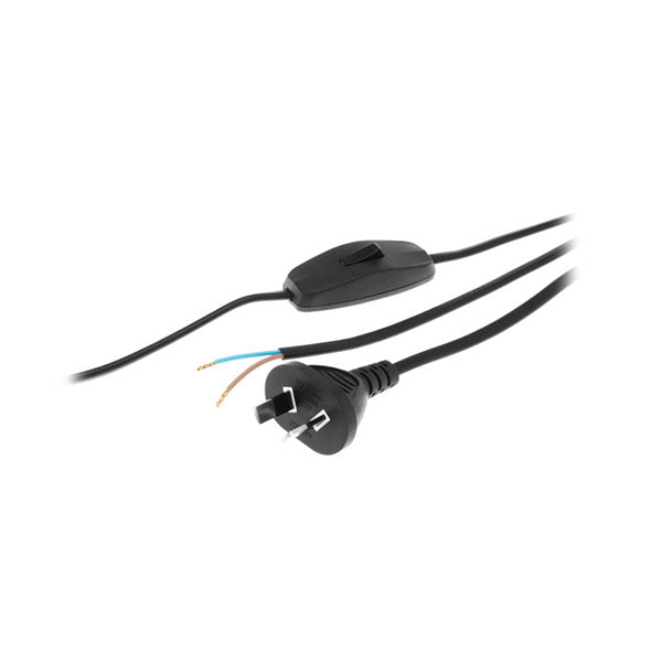 Inline Switch Power Lead Black
