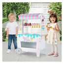 Ice Cream And Food Trunk Toy With 2 Large Wheels For Kids Multicolour