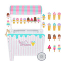 Ice Cream And Food Trunk Toy With 2 Large Wheels For Kids Multicolour