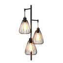 Industrial 3 Light Floor Lamp With 3 Hanging Lampshade For Living Room