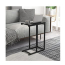 Industrial C Shaped Narrow End Side Table And Rectangle Tabletop