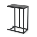 Industrial C Shaped Narrow End Side Table And Rectangle Tabletop