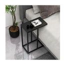 Industrial C Shaped Narrow End Side Table And Rectangle Tabletop