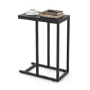 Industrial C Shaped Narrow End Side Table And Rectangle Tabletop