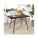 Industrial Dining Table Kitchen With Wood Steel Frame For Dining Room