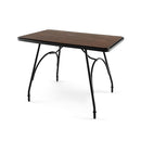 Industrial Dining Table Kitchen With Wood Steel Frame For Dining Room