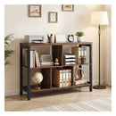 Industrial Storage Organizer With 5 Cubes And Metal Frame Rustic Brown