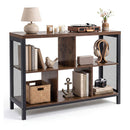 Industrial Storage Organizer With 5 Cubes And Metal Frame Rustic Brown