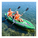 Inflatable 2 Person Kayak With Aluminum Paddles Seats And Pump Green