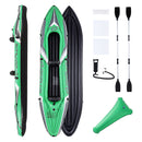 Inflatable 2 Person Kayak With Aluminum Paddles Seats And Pump Green
