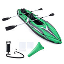 Inflatable 2 Person Kayak With Aluminum Paddles Seats And Pump Green