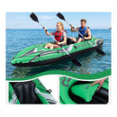 Inflatable 2 Person Kayak With Aluminum Paddles Seats And Pump Green