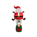 Inflatable Christmas Santa Claus With Reindeer And Led Lights
