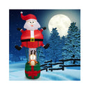 Inflatable Christmas Santa Claus With Reindeer And Led Lights