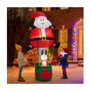 Inflatable Christmas Santa Claus With Reindeer And Led Lights