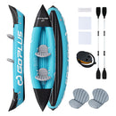 Inflatable Kayak For Adults 2 Person With Seats And Footrest Blue