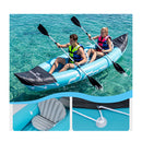 Inflatable Kayak For Adults 2 Person With Seats And Footrest Blue