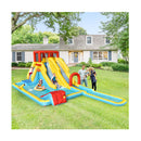 Inflatable Water Park Dual Long Slide Jumping Bounce House