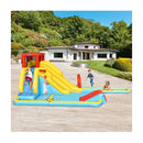 Inflatable Water Park Dual Long Slide Jumping Bounce House