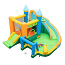 Inflatable Water Slide With Climbing Wall And Ocean Balls Without Blower