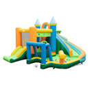 Inflatable Water Slide With Climbing Wall And Ocean Balls Without Blower