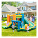 Inflatable Water Slide With Climbing Wall And Ocean Balls Without Blower